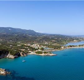 7 bedroom seafront luxury villa with pool & jacuzzi, near Acharavi, sleeps 14-15